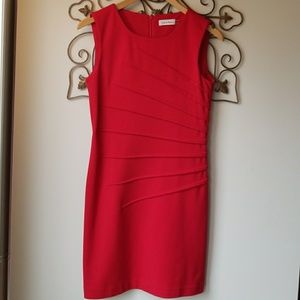Beautiful Calvin Klein Red Starburst Dress